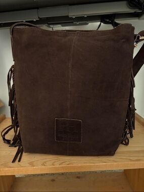 Haute Hippie Dark Brown Suede Fringe Shoulder Bag